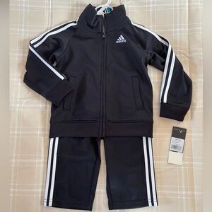 NWT Adidas Black Toddler Track Jacket & Jogger Set